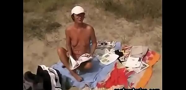  Beach sex with Mature Belgium cougar